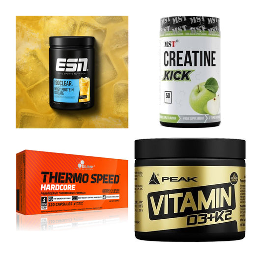 Wettkampfvorbereitung: ESN ISOCLEAR + MST Creatine + 2 weitere – alle enthaltenen Artikel
