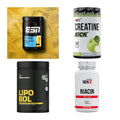 Wettkampfvorbereitung: ESN ISOCLEAR + MST Creatine + 2 weitere – alle enthaltenen Artikel