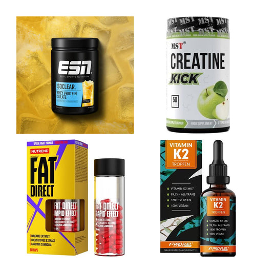 Wettkampfvorbereitung: ESN ISOCLEAR + MST Creatine + 2 weitere – alle enthaltenen Artikel