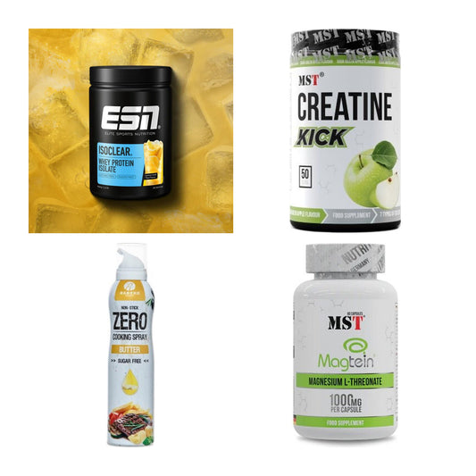 Wettkampfvorbereitung: ESN ISOCLEAR + MST Creatine + 2 weitere – alle enthaltenen Artikel