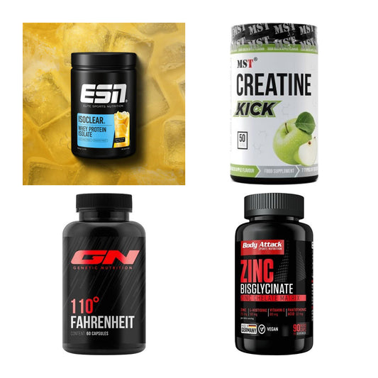 Wettkampfvorbereitung: ESN ISOCLEAR + MST Creatine + 2 weitere – alle enthaltenen Artikel