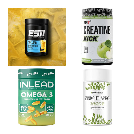 Wettkampfvorbereitung: ESN ISOCLEAR + MST Creatine + 2 weitere – alle enthaltenen Artikel