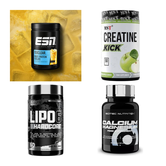 Wettkampfvorbereitung: ESN ISOCLEAR + MST Creatine + 2 weitere – alle enthaltenen Artikel