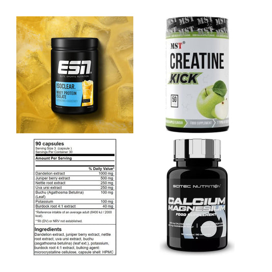 Wettkampfvorbereitung: ESN ISOCLEAR + MST Creatine + 2 weitere – alle enthaltenen Artikel