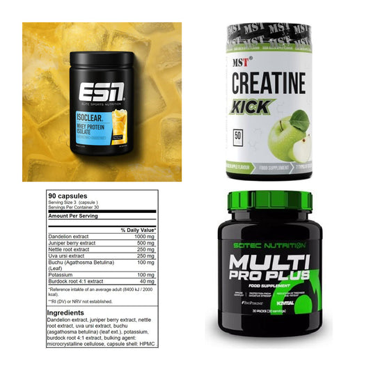 Wettkampfvorbereitung: ESN ISOCLEAR + MST Creatine + 2 weitere – alle enthaltenen Artikel