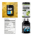 Wettkampfvorbereitung: ESN ISOCLEAR + MST Creatine + 2 weitere – alle enthaltenen Artikel