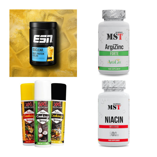 Wettkampfvorbereitung: ESN ISOCLEAR + MST ArgiZinc + 2 weitere – alle enthaltenen Artikel