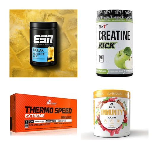 Wettkampfvorbereitung: ESN ISOCLEAR + MST Creatine + 2 weitere – alle enthaltenen Artikel