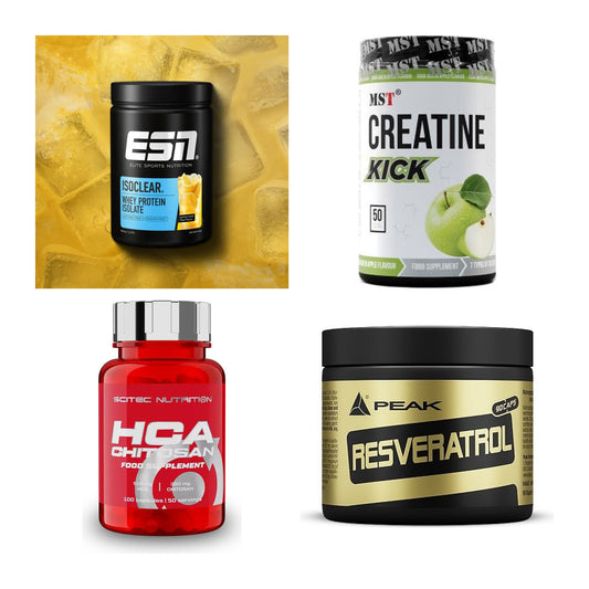 Wettkampfvorbereitung: ESN ISOCLEAR + MST Creatine + 2 weitere – alle enthaltenen Artikel