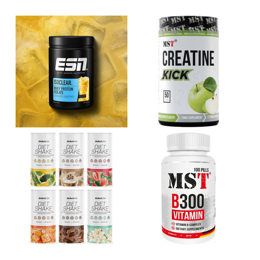 Wettkampfvorbereitung: ESN ISOCLEAR + MST Creatine + 2 weitere – alle enthaltenen Artikel