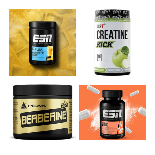 Wettkampfvorbereitung: ESN ISOCLEAR + MST Creatine + 2 weitere – alle enthaltenen Artikel