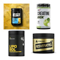 Wettkampfvorbereitung: ESN ISOCLEAR + MST Creatine + 2 weitere – alle enthaltenen Artikel