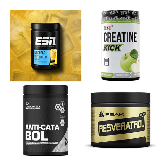 Wettkampfvorbereitung: ESN ISOCLEAR + MST Creatine + 2 weitere – alle enthaltenen Artikel