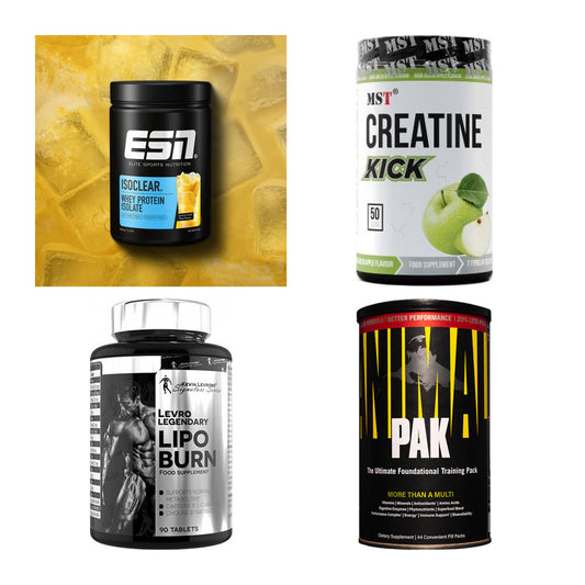 Wettkampfvorbereitung: ESN ISOCLEAR + MST Creatine + 2 weitere – alle enthaltenen Artikel