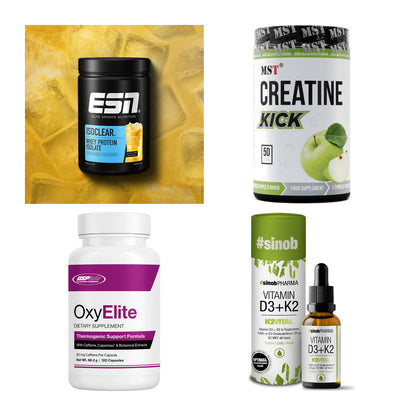 Wettkampfvorbereitung: ESN ISOCLEAR + MST Creatine + 2 weitere – alle enthaltenen Artikel