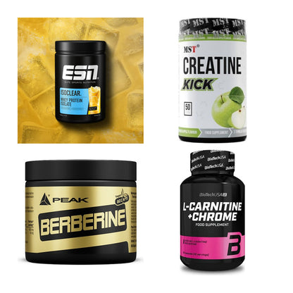 Wettkampfvorbereitung: ESN ISOCLEAR + MST Creatine + 2 weitere – alle enthaltenen Artikel