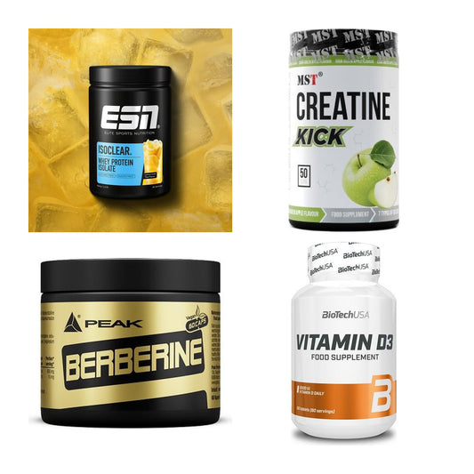 Wettkampfvorbereitung: ESN ISOCLEAR + MST Creatine + 2 weitere – alle enthaltenen Artikel