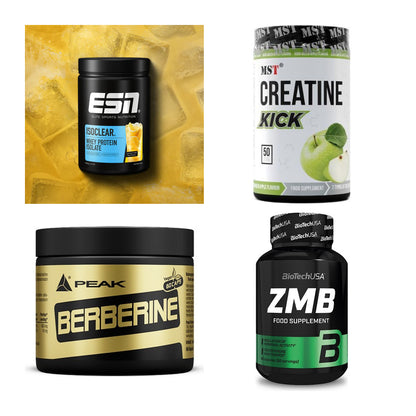 Wettkampfvorbereitung: ESN ISOCLEAR + MST Creatine + 2 weitere – alle enthaltenen Artikel