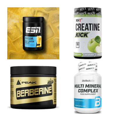 Wettkampfvorbereitung: ESN ISOCLEAR + MST Creatine + 2 weitere – alle enthaltenen Artikel