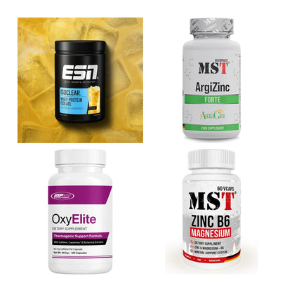Wettkampfvorbereitung: ESN ISOCLEAR + MST ArgiZinc + 2 weitere – alle enthaltenen Artikel