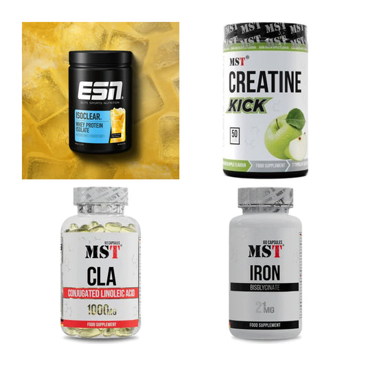 Wettkampfvorbereitung: ESN ISOCLEAR + MST Creatine + 2 weitere – alle enthaltenen Artikel