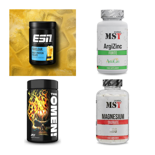 Wettkampfvorbereitung: ESN ISOCLEAR + MST ArgiZinc + 2 weitere – alle enthaltenen Artikel
