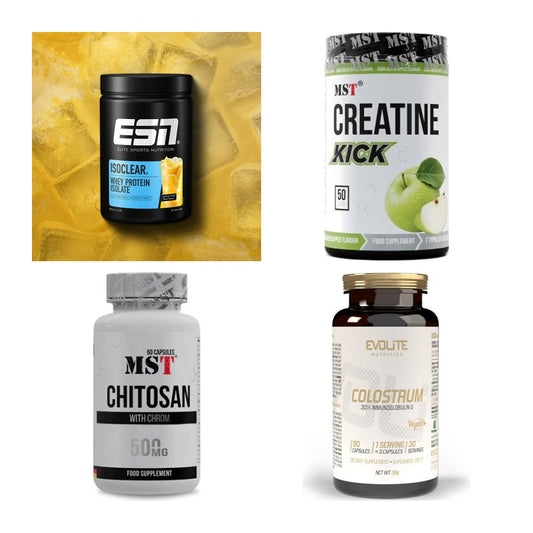 Wettkampfvorbereitung: ESN ISOCLEAR + MST Creatine + 2 weitere – alle enthaltenen Artikel