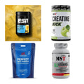 Wettkampfvorbereitung: ESN ISOCLEAR + MST Creatine + 2 weitere – alle enthaltenen Artikel