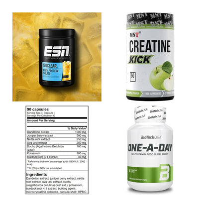 Wettkampfvorbereitung: ESN ISOCLEAR + MST Creatine + 2 weitere – alle enthaltenen Artikel