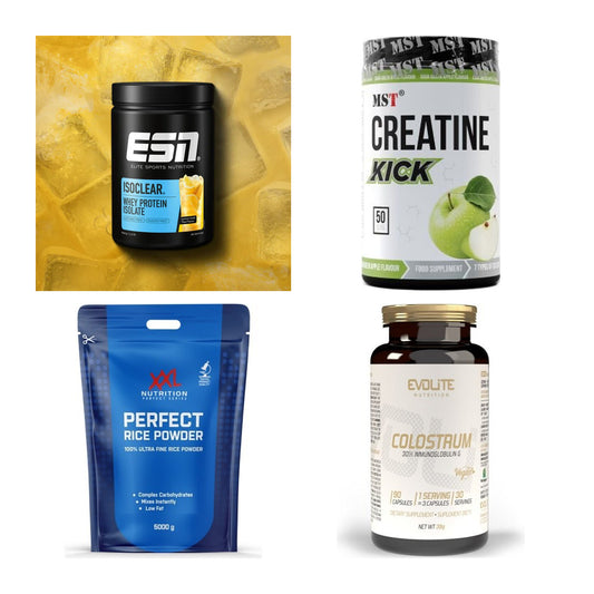 Wettkampfvorbereitung: ESN ISOCLEAR + MST Creatine + 2 weitere – alle enthaltenen Artikel
