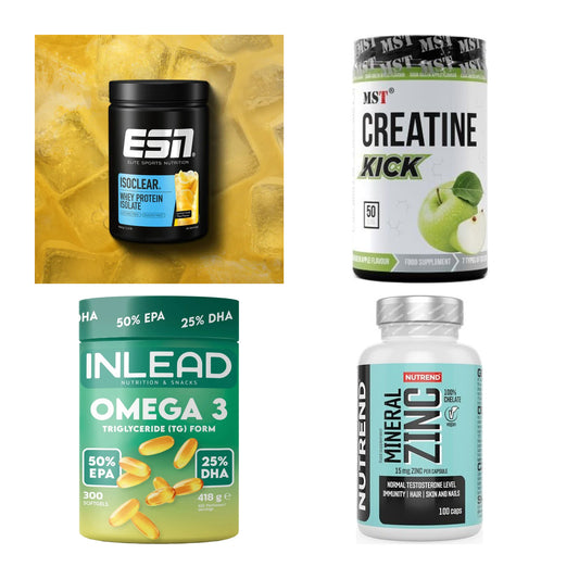 Wettkampfvorbereitung: ESN ISOCLEAR + MST Creatine + 2 weitere – alle enthaltenen Artikel