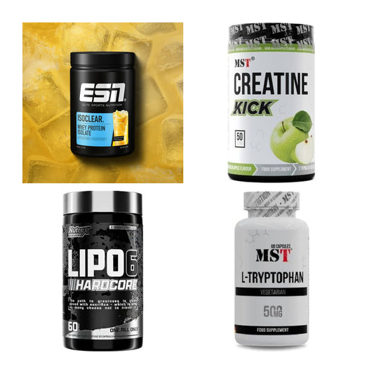 Wettkampfvorbereitung: ESN ISOCLEAR + MST Creatine + 2 weitere – alle enthaltenen Artikel