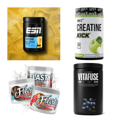 Wettkampfvorbereitung: ESN ISOCLEAR + MST Creatine + 2 weitere – alle enthaltenen Artikel