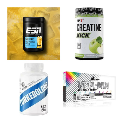 Wettkampfvorbereitung: ESN ISOCLEAR + MST Creatine + 2 weitere – alle enthaltenen Artikel