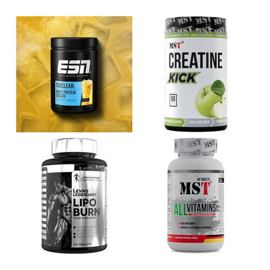 Wettkampfvorbereitung: ESN ISOCLEAR + MST Creatine + 2 weitere – alle enthaltenen Artikel