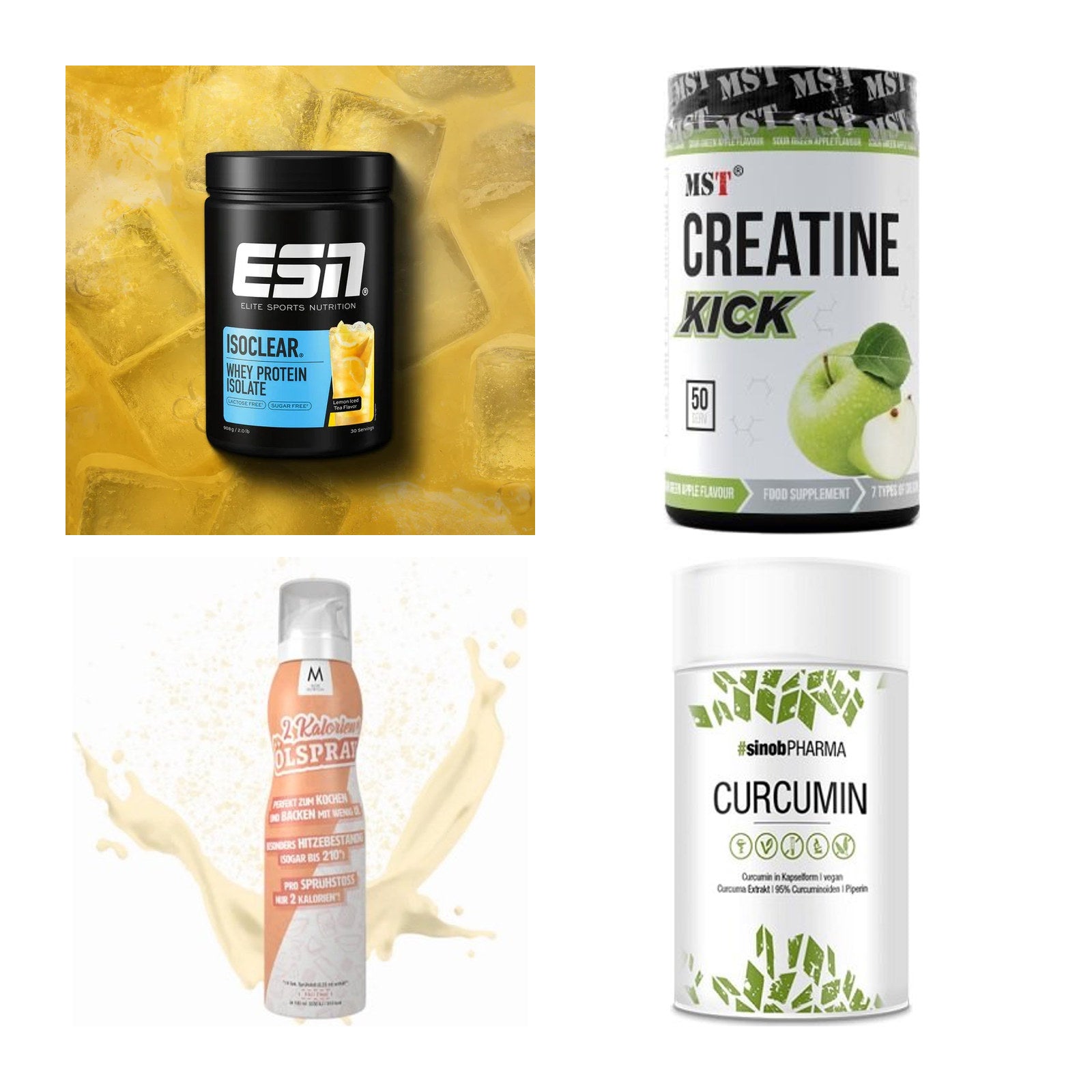 Wettkampfvorbereitung: ESN ISOCLEAR + MST Creatine + 2 weitere – alle enthaltenen Artikel