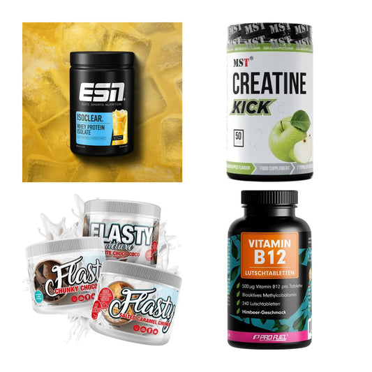 Wettkampfvorbereitung: ESN ISOCLEAR + MST Creatine + 2 weitere – alle enthaltenen Artikel