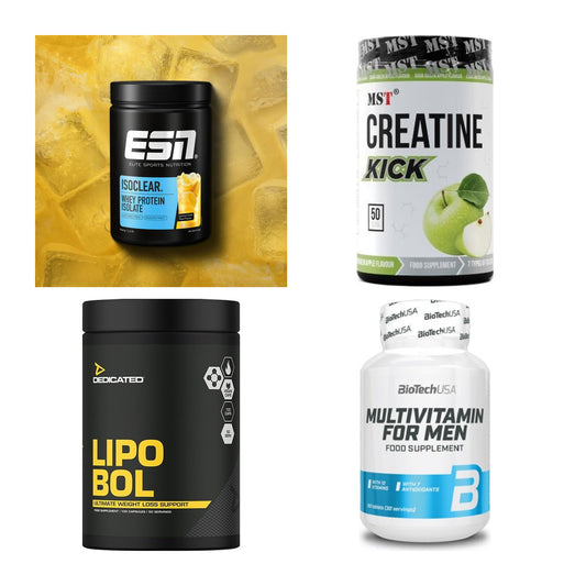 Wettkampfvorbereitung: ESN ISOCLEAR + MST Creatine + 2 weitere – alle enthaltenen Artikel