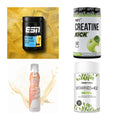 Wettkampfvorbereitung: ESN ISOCLEAR + MST Creatine + 2 weitere – alle enthaltenen Artikel