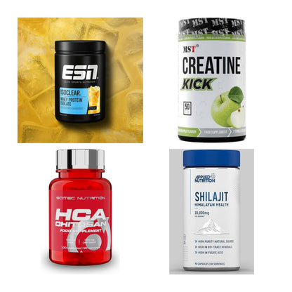 Wettkampfvorbereitung: ESN ISOCLEAR + MST Creatine + 2 weitere – alle enthaltenen Artikel