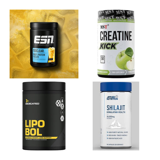 Wettkampfvorbereitung: ESN ISOCLEAR + MST Creatine + 2 weitere – alle enthaltenen Artikel