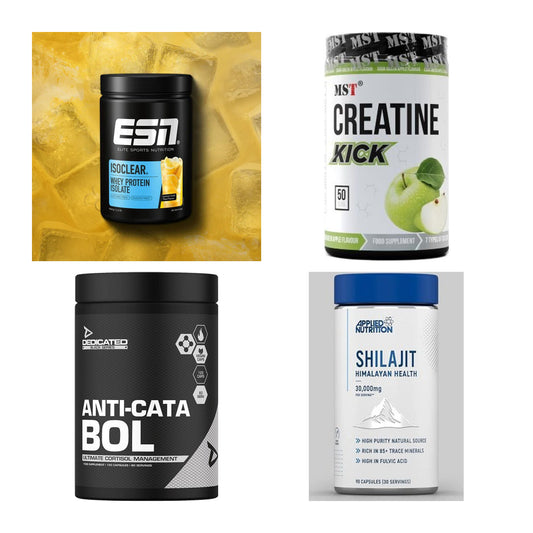 Wettkampfvorbereitung: ESN ISOCLEAR + MST Creatine + 2 weitere – alle enthaltenen Artikel