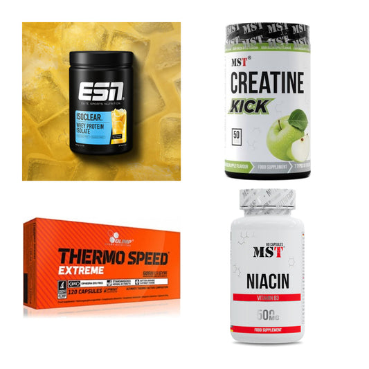 Wettkampfvorbereitung: ESN ISOCLEAR + MST Creatine + 2 weitere – alle enthaltenen Artikel