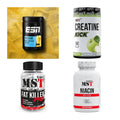 Wettkampfvorbereitung: ESN ISOCLEAR + MST Creatine + 2 weitere – alle enthaltenen Artikel