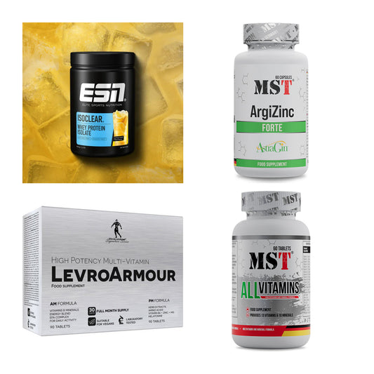 Wettkampfvorbereitung: ESN ISOCLEAR + MST ArgiZinc + 2 weitere – alle enthaltenen Artikel