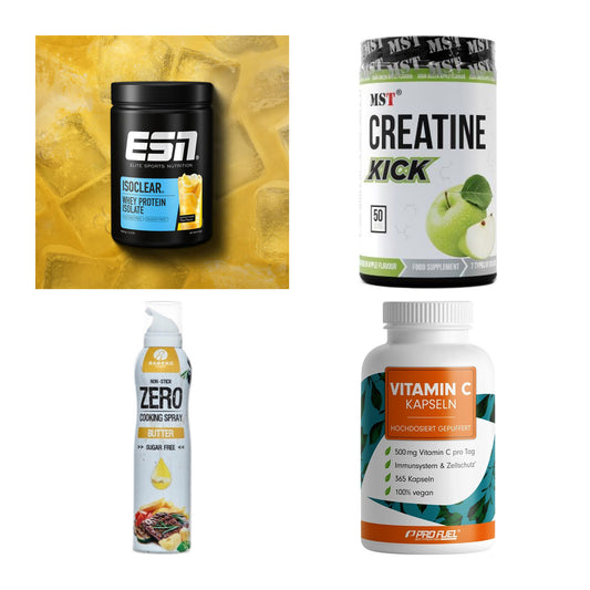 Wettkampfvorbereitung: ESN ISOCLEAR + MST Creatine + 2 weitere – alle enthaltenen Artikel