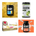 Wettkampfvorbereitung: ESN ISOCLEAR + MST Creatine + 2 weitere – alle enthaltenen Artikel