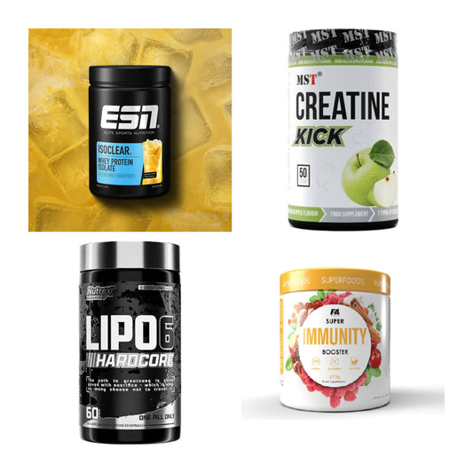 Wettkampfvorbereitung: ESN ISOCLEAR + MST Creatine + 2 weitere – alle enthaltenen Artikel