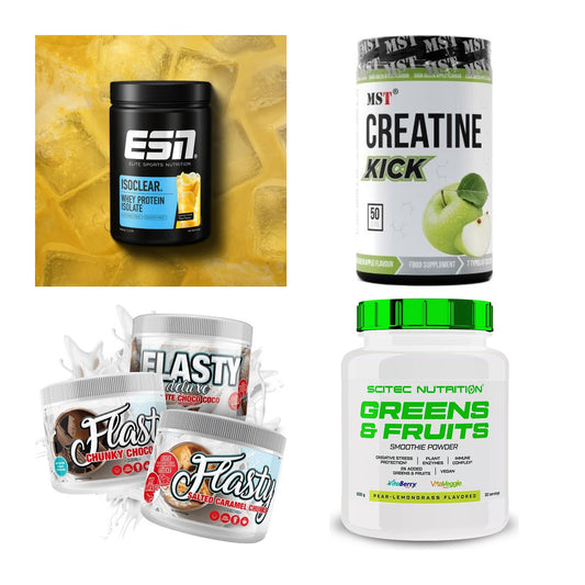 Wettkampfvorbereitung: ESN ISOCLEAR + MST Creatine + 2 weitere – alle enthaltenen Artikel
