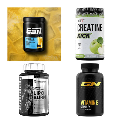 Wettkampfvorbereitung: ESN ISOCLEAR + MST Creatine + 2 weitere – alle enthaltenen Artikel